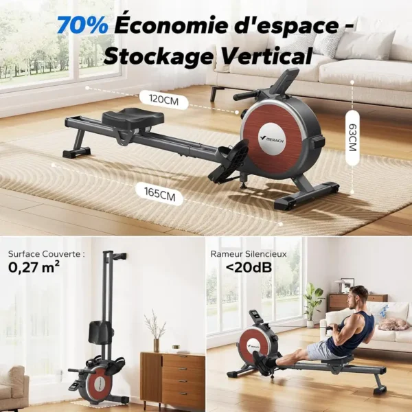 Rameur Merach Q1S rangement facilité