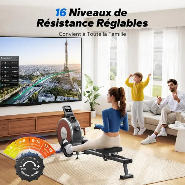 Rameur Merach Q1S avec 16 niveaux de difficulté